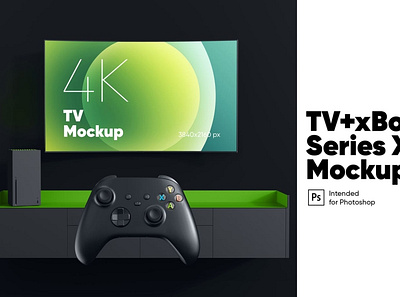 TV+xBox X Mockup abstract application box console design display game interface microsoft mockup os phone phone mockup pro retina screen series smartphone tv xbox