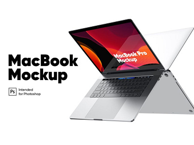 MacBook Pro Mockup abstract clean device display laptop mac macbook mockup phone phone mockup presentation realistic simple smartphone theme ui ux web webpage website