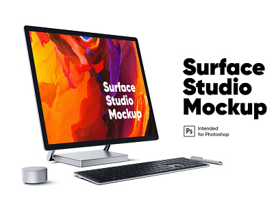 Surface Studio Mockup abstract clean device display laptop mac macbook mockup phone phone mockup presentation realistic simple smartphone theme ui ux web webpage website