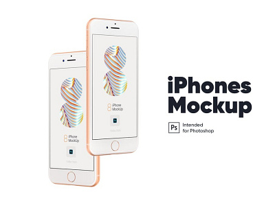 iPhones Mockup Gold abstract clean device display gold gold iphone gold iphones golden iphone laptop mac macbook mockup phone phone mockup presentation realistic simple smartphone theme