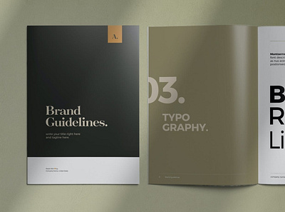 Brand Guidelines Template brand brand guidelines branding brochure business creative design editorial indesign layout magazine