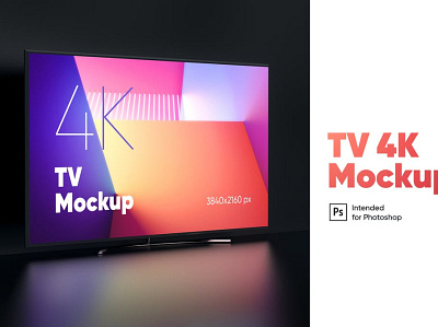 TV 4K Mockup 4k application clean design desktop device display hd interface minimal mockup monitor os retina screen tv ui ux web website