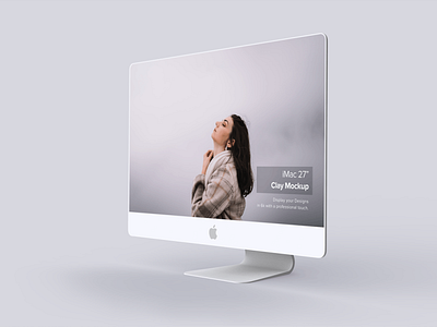 iMac Mockup 5k abstract apple clay clean device display hero imac macbook minimal minimalism minimalistic mockup pro realistic retina simple web white