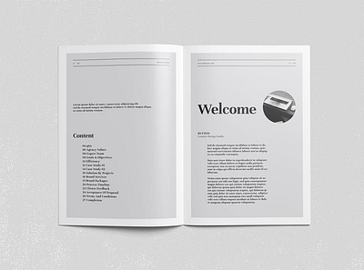 Proposal Template a4 agency annual report brand identity brief brochure business catalog clean design idenitity identity indesign marketing minimal minimalist modern project proposal web