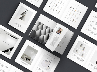 C E N T R E — Lighting Catalog Template brand branding brochure catalog catalogue clean design indesign lamp layout lighting lights lookbook magazine magazine template modern simple simplicity template templates