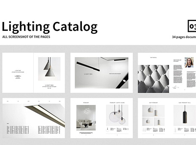 C E N T R E — Lighting Catalog Template brand branding brochure catalog catalogue clean design indesign lamp layout lighting lights lookbook magazine magazine template modern simple simplicity template templates