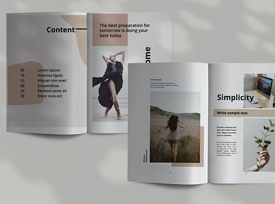 MAGNOLIA - Magazine Template agency annual branding brochure catalog company corporate identity indesign infographic layout magazine magazine template magnolia minimal print print template report template templates