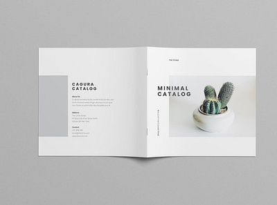 Minimal Square Catalog botanic branding brochure catalog clean design editorial elegant indesign layout magazine marketing minimal photography portfolio print product promotion square template