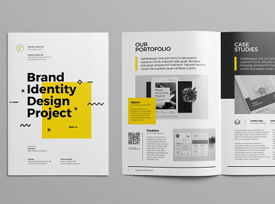 Brand Identity Proposal brand brand identity branding brochure business design graphic indesign logo magazine marketing mockup presentation proposal seo startups template themes web design yellow