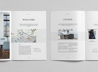 Design Proposal a4 agency brief brochure business clean creative design editorial estimate indesign layout letter magazine marketing modern print project proposal studio