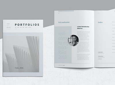 Portfolio Template agency brochure catalog catalogue clean creative design designer download elegant indesign magazine minimalist photography portfolio portfolio template profile showcase simple template