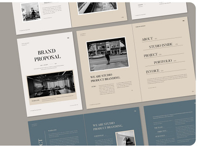 Brand Proposal Brochure agency annual brand brochure business clean company corporate design editorial editorial design graphic design indesign magazine proposal report simple studio template workbook