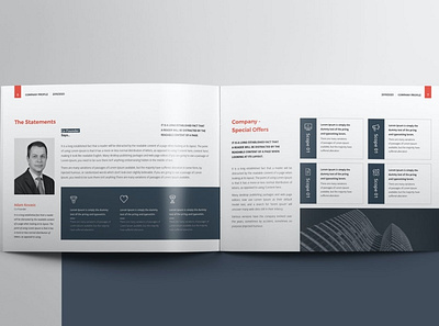 Company Profile Landscape A5 abstract brochure business cmyk company company profile corporate creative elements envato indesign infographics landscape magazine modern portfolio profile template trend trendy