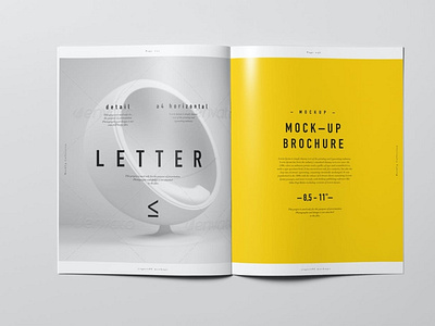 US Letter Brochure Mockups