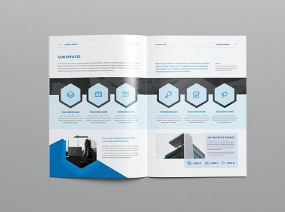 Company Profile abstract blue brochure business company company profile corporate element graphic indesign template infographic portfolio profile shape template trend trendy ui web website