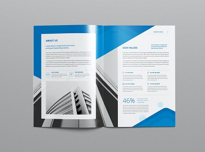 Company Profile abstract blue brochure business company company profile corporate element graphic indesign template infographic portfolio profile shape template trend trendy ui web website