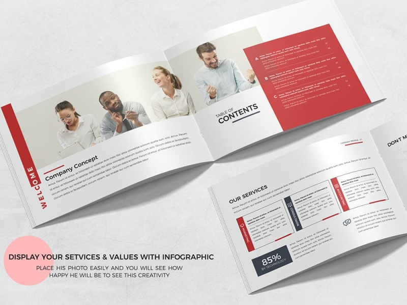 A5 Company Profile Template 20 Pages by Graphic Assets on Dribbble