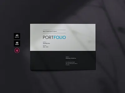 Portfolio Template a5 branding brochure clean company corporate creative design graphic graphic designer indesign magazine minimal minimalist popular portfolio portfolio design portfolio template simple template