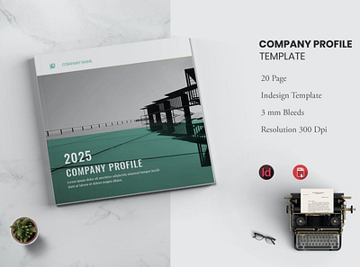 Company Profile background blank book brochure brochure design brochure template catalog company profile creative design empty indesign isolated magazine mockup open page paper template white