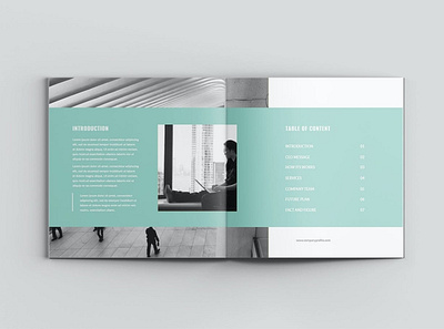 Company Profile background blank book brochure brochure design brochure template catalog company company profile creative design empty indesign isolated magazine mockup open page template white