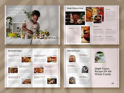 Recipe Cookbook Templates Indesign baking blogger branding brochure chef cookbook cooking design ebook food foodie indesign kitchen magazine recipe recipe cookbook recipe cookbook templates recipes restaurant template