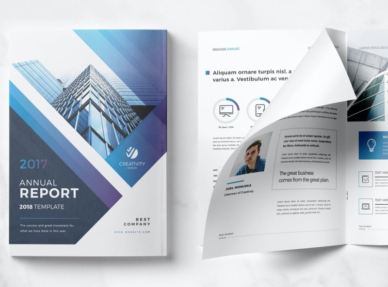 Annual Report Template by Creative Assets on Dribbble