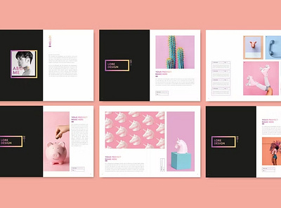 Freebie Retro Style Gradient Portfolio branding brochure colorful customizable description download editable example free free download free downloads gradient multipurpose photography portfolio retro retro style style template work