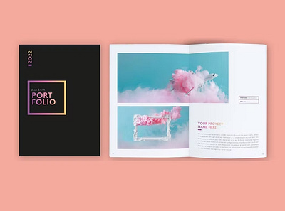 Freebie Retro Style Gradient Portfolio branding clean colorful corporate customizable description download editable example free free download free downloads gradient multipurpose photography portfolio retro retro style style work