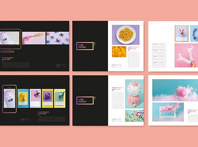 Freebie Retro Style Gradient Portfolio branding clean colorful corporate customizable description download editable example free free download free downloads gradient multipurpose photography portfolio retro retro style style work