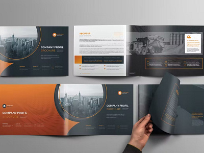 Free Landscape Corporate Brochure A4 & A5 a4 a5 abstract annual branding brochure business company corporate corporate brochure free guideline landscape landscape corporate landscape corporate brochure modern orange report trend trendy