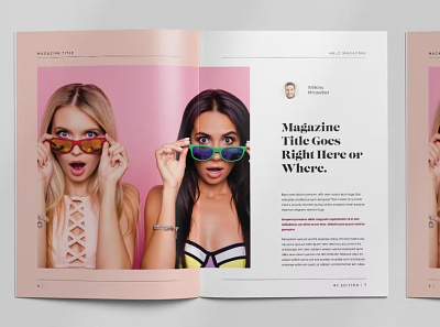 Free Magazine Layout branding business clean corporate design graphic graphic design indesign instagam layout magazine marketing media photography print promotion social template templates wedding
