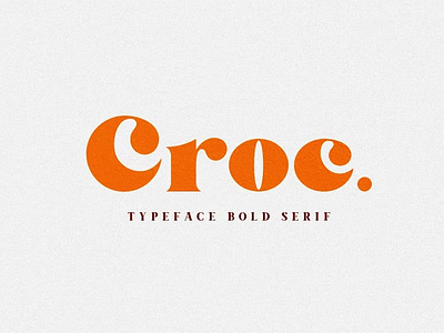 Free Croc. Typeface Bold Serif