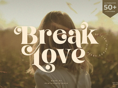 Free Break Love Display Font advertising branding classy display display font elegant fashion font fonts lettering logo magazine minimalist modern sans serif serif stylish typeface typography unique