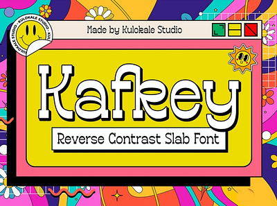 Free Kafkey Display Font advertising branding design display display font display fonts fonts funky groovy hipster lettering logo modern pop popular psychedelic retro typeface typography vintage