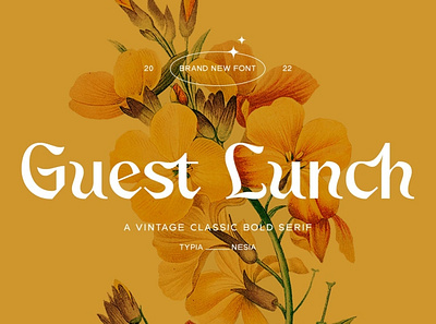 Free Guest Lunch Display Font branding classic design display display font display fonts fantasy font fonts game lettering logo luxury modern font modern fonts royal serif typeface typography vintage