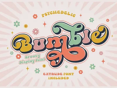 Free Bumble Display Font 80s baby creative display display font display typeface font font design fonts fun groovy kids psychedelic retro serif font serif typeface typeface typeface design typography vintage