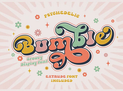 Free Bumble Display Font 80s baby creative display display font display typeface font font design fonts fun groovy kids psychedelic retro serif font serif typeface typeface typeface design typography vintage