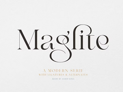 Free Maglite - Modern Ligature Serif Font calligraphy display font display typeface elegant font font font awesome font family fonts handwritten lettering modern font modern fonts sans serif sans serif font script serif font type typedesign typeface vintage font