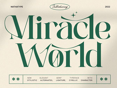 Display font Miracle World