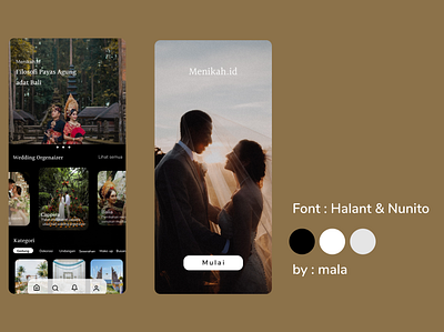 Menikah.id Mobile App design 3d app desain design graphic design illustration ui uiux ux