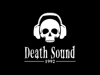 Skull Headphone Earphone Music Logo Design Inspiration