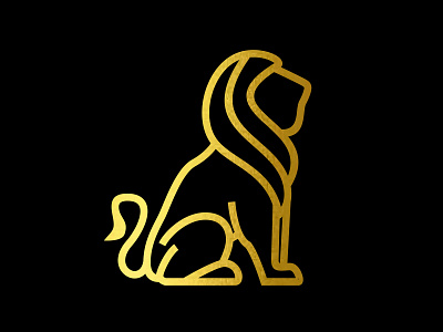 Royal Golden Lion King logo design inspiration animal brand company design gold golden icon king leader leo line art lion logo luxury mascot minimalist simple strong tiger vector