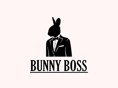 Rabbit Bunny Businessman silhouette with elegant tuxedo animal boss bunny businessman company design elegant gentle gentleman head illustration man rabbit silhouette suit tie tuxedo