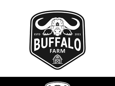 Long Horn Buffalo Logo For Ranch Design Inspiration angus animal badge barn bison buffalo bull cattle company cow design emblem farm farmer illustration label logo symbol vector village