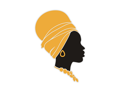 Sticker Vector silhouette of a woman.