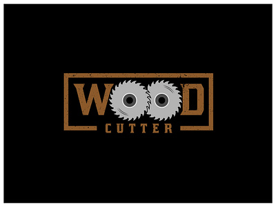 Wood Cutter Logo badge blade brand carpenter carpentry circular circular saw company construction craft cutter design