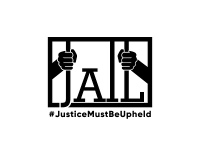 Jail Logo abc arrest badge behind black cage cell convict crime criminal detention emblem