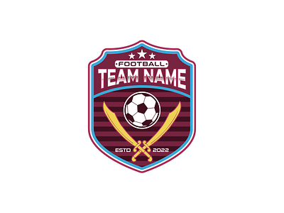 Soccer Team Emblem american athletic badge ball banner blade champion championship classic club college competition