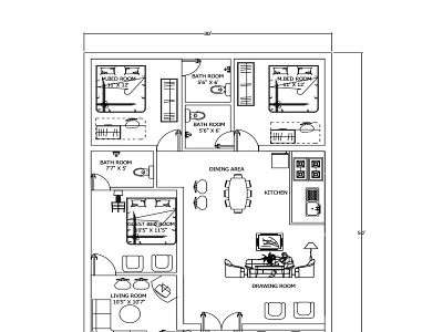 Autocad 2d floor plan