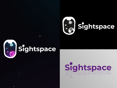 logo based on outer space/ Sightspace animation branding design graphic design illustration logo minimalist motion graphics vector